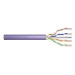 Digitus UTP cable, solid AWG23/1, Cat.6, box 100m, PVC, violet