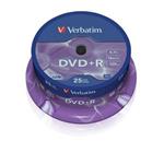 DVD+R médium Verbatim 16x 4.7GB, 25ks, Spindle