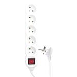 Emos prodlužovací šňůra P1510R - 5 zásuvek, 10m, 16A, s vypínačem