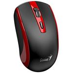 Genius ECO-8150 Myš, bezdrátová, optická, 1200DPI, 4 tlačítka, Copilot, 2,4GHz, USB-A dongle, USB-C nabíjení, černo-červená