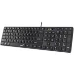 GENIUS klávesnice Slimstar 126, drátová, SmartGenius aplikace, CZ+SK layout, USB, černá