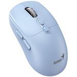 Genius NX-8080S BT Myš, bezdrátová, optická, 1600DPI, 7 tlačítek, tichá, Copilot, 2,4GHz, Bluetooth 5.3, modrá