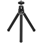 Genius Tripod 1, Stativ, vytažený 25,1cm, pro webkamery, chytré telefony a fotoaparáty, kovový, černý