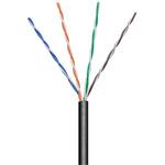 goobay TP Kabel 4x2,drát UTP Cat5e AWG24, 100m, černá, venkovní provedení