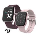 iGET FIT F25 Pink - Chytré hodinky 1,4" IPS, 240x240 plně dotykový, BT 5.0, 160 mAh, 128kB RAM, 64MB ROM