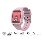 iGET KID F10 Pink - Dětské hodinky s hrami/1,4" displej/240x240px/128 kb RAM + 128 MB ROM/160 mAh/BT 5.0/IP68/růžová