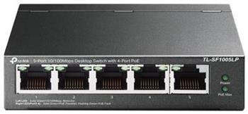 TP-Link TL-SF1005LP switch 5x 10/100Mbps 4x PoE 802.3af (až 15,4W/port) PoE budget 41W (TL-SF1005LP)