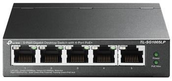 TP-Link TL-SG1005LP PoE switch 5xGLAN 4xPoE out 802.3af/at (až 30W/port) budget 40W (TL-SG1005LP)