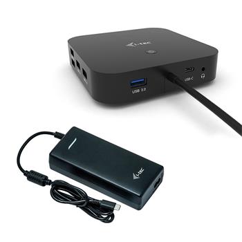 i-tec USB-C Dual Display Docking Station with Power Delivery 100 W + i-tec Universal Charger 112 W (C31DUALDPDOCKPD100W)