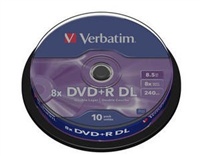 DVD+R DL Verbatim 8x 8.5GB, 10pack, Cake (DoubleLayer) (43666)