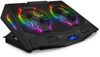 CONNECT IT NEO RGB podsvícení chladicí podložka pod notebook, ČERNÁ (CCP-3020-BK)