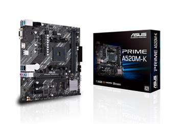 ASUS PRIME A520M-K, AM4, AMD A520, 2x DDR4, mATX (90MB1500-M0EAY0)