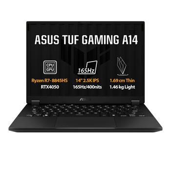 ASUS TUF Gaming A14 - Ryzen 7 8845HS/32GB/1TB SSD/RTX 4050 6GB/14"/2,5K/IPS/2y PUR/bez OS/šedá (FA401UU-RG025)