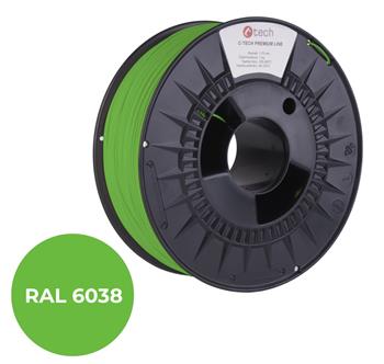 C-TECH tisková struna PREMIUM LINE ( filament ) , ASA, luminiscenční zelená, RAL 6038, 1,75mm, 1kg (3DF-P-ASA1.75-6038)