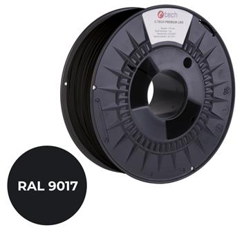 C-TECH tisková struna PREMIUM LINE ( filament ) , ABS, dopravní černá, RAL9017, 1,75mm, 1kg (3DF-P-ABS1.75-9017)