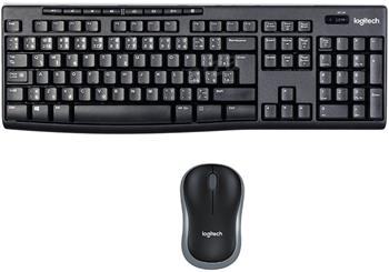 Logitech klávesnice s myší Wireless Combo MK270, CZ/SK, černá (920-004527)