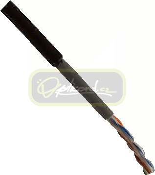 OPTIX FTP kabel (drát) Cat5e Outdoor černý -40 - 70°C, bal.100m Double Jacket (0146)