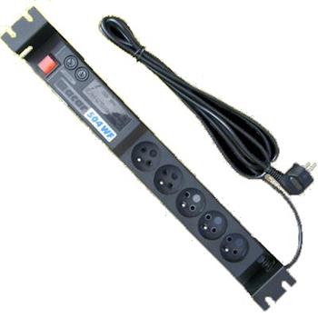 OCRACK ACAR 19" napájecí panel 504WF/5m 5x220VBK (96071)