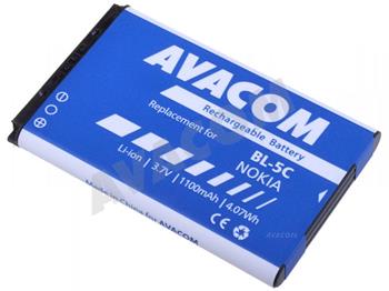AVACOM Náhradní baterie do mobilu Nokia 6230, N70, Li-Ion 3,7V 1100mAh (náhrada BL-5C) (GSNO-BL5C-S1100A)