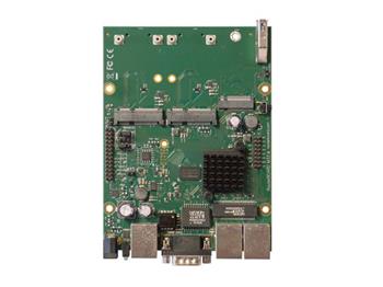 MikroTik RouterBOARD RBM33G, Dual Core 880MHz CPU, 256MB RAM, 3x Gbit LAN, 2x miniPCI-e, ROS L4 (RBM33G)