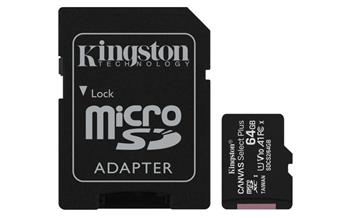 KINGSTON 64GB microSDXC CANVAS Plus Memory Card 100MB read - UHS-I class 10 Gen 3 (SDCS2/64GB)