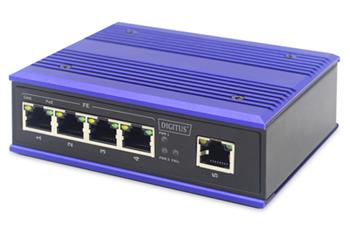 DIGITUS Professional Industrial 4-Port Fast Ethernet PoE Switch + 1 uplink port (DN-650107)