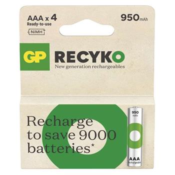 GP AAA ReCyko 950 mAh, nabíjecí (HR03) , 4 ks (1032124090)