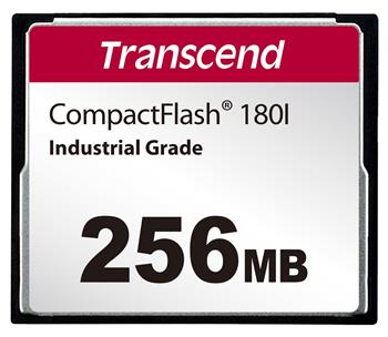 Transcend 256MB INDUSTRIAL TEMP CF180I CF CARD, (MLC) paměťová karta (SLC mode), 85MB/s R, 70MB/s W (TS256MCF180I)