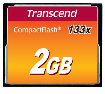 Transcend 2GB CF (133X) paměťová karta (MLC) (TS2GCF133)