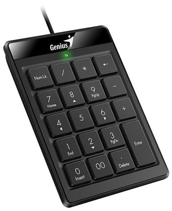 Genius NumPad 110 Klávesnice, numerická, drátová, slim design, USB, černá (31300016400)