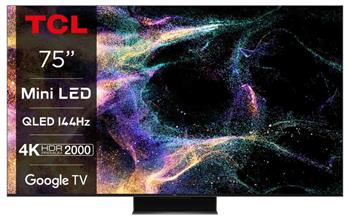 TCL 75C845 TV SMART Google TV QLED/75"/4K UHD/4500 PPI/144Hz/MiniLED/HDR10+/Dolby Vision/Dolby Atmos/DVB-T2/S2/C/VESA (75C845)