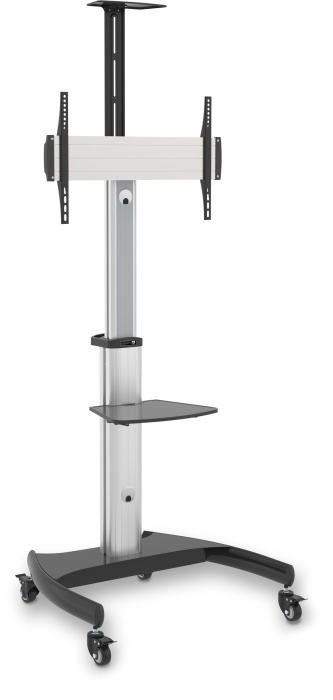 CONNECT IT Wheelie II pojízdný stojan & držák na jednu obrazovku 37" - 75", záruka 30 let, STŘÍBRNÝ (CMH-9300-SL)