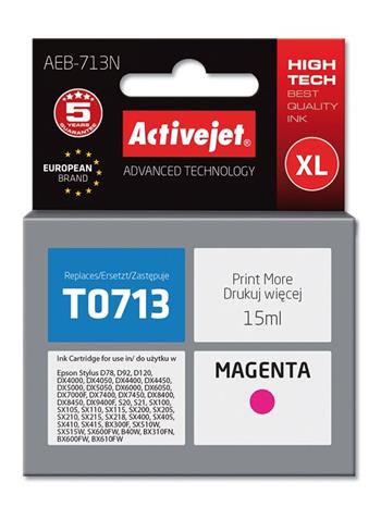 ActiveJet inkoust Epson T0713 D78/DX6000/DX6050 Magenta, 15 ml AEB-713 (EXPACJAEP0106)
