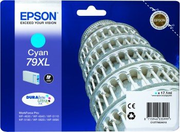 EPSON cartridge T7902 cyan (šikmá věž) XL (C13T79024010)