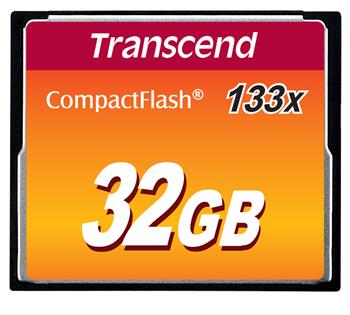 Transcend 32GB CF (133X) paměťová karta (MLC) (TS32GCF133)