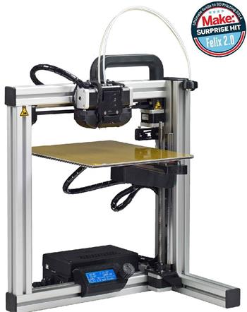 3D tiskárna Felix 3.2 dual extruder, sestavená, LCD displej, dvoubarevný tisk