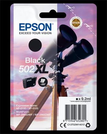EPSON cartridge T02W1 black XL (dalekohled) (C13T02W14010)