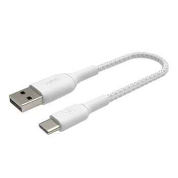 Belkin USB-C kabel, 15cm, bílý - odolný (CAB002bt0MWH)