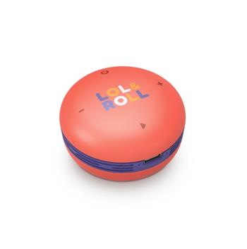 Energy Sistem Lol&Roll Pop Kids Speaker Orange, Přenosný Bluetooth repráček s výkonem 5 W a funkcí omezení výkonu (454983)