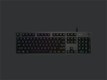 Logitech klávesnice Gaming G512, RGB, GX Red (lineární), US - černá (920-009370)