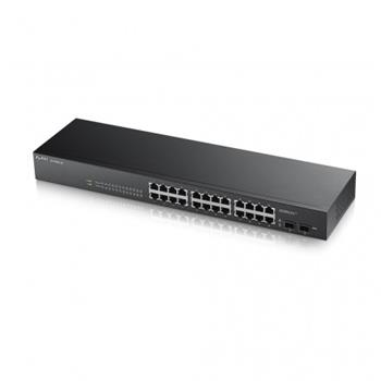 ZyXEL GS1900-24, 24-port GbE L2 Smart Switch, rackmount, fanless (GS1900-24-EU0102F)