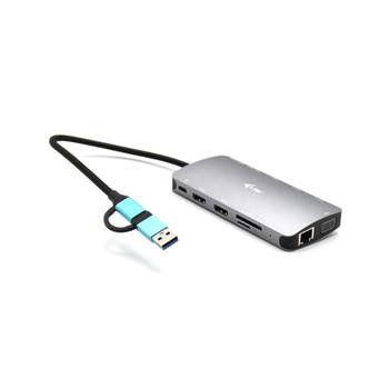 I-tec USB 3.0 USB-C/Thunderbolt 3x Display Metal Nano Dock with LAN + Power Delivery 100 W (CANANOTDOCKPD)