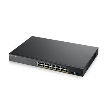 Zyxel GS1900-24HP v2, 24-port GbE L2 PoE Smart Switch, rackmount, 170 Watt (GS190024HPV2-EU0101F)