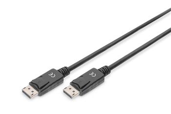 Digitus Připojovací kabel DisplayPort 1.2, DP M/M, 1,0 m, se západkou, Ultra HD 4K, bl (AK-340100-010-S)