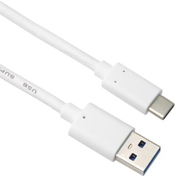 PremiumCord kabel USB-C - USB 3.0 A (USB 3.1 generation 2, 3A, 10Gbit/s) 0,5m bílá (ku31ck05w)