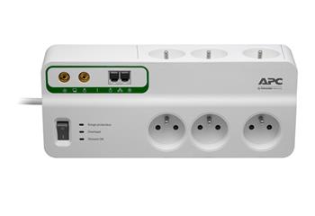 APC Home/Office SurgeArrest 6 Outlets with Phone and TV Coax Prot. 230V Czech (PMH63VT-FR)