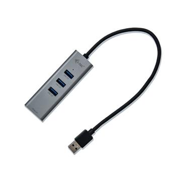 i-Tec USB3.0 HUB 3port Metal + Gigabit Ethernet adaptér, 1x USB na RJ-45 (U3METALG3HUB)