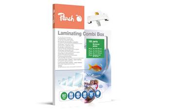 PEACH laminovací Combi Box 100, lam. fólie 20ks A4, 20ks A5, 20ks A6, 40ks vizitka, 80 mic (PPC500-03)