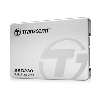 TRANSCEND SSD230S 128GB SSD disk 2.5'' SATA III, 3D TLC, Aluminium casing, 560MB/s R, 380MB/s W, stříbrný (TS128GSSD230S)