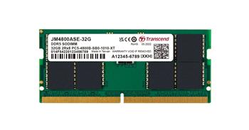 Transcend paměť 32GB SODIMM DDR5 4800 (JetRam) 2Rx8 2Gx8 CL40 1.1V (JM4800ASE-32G)